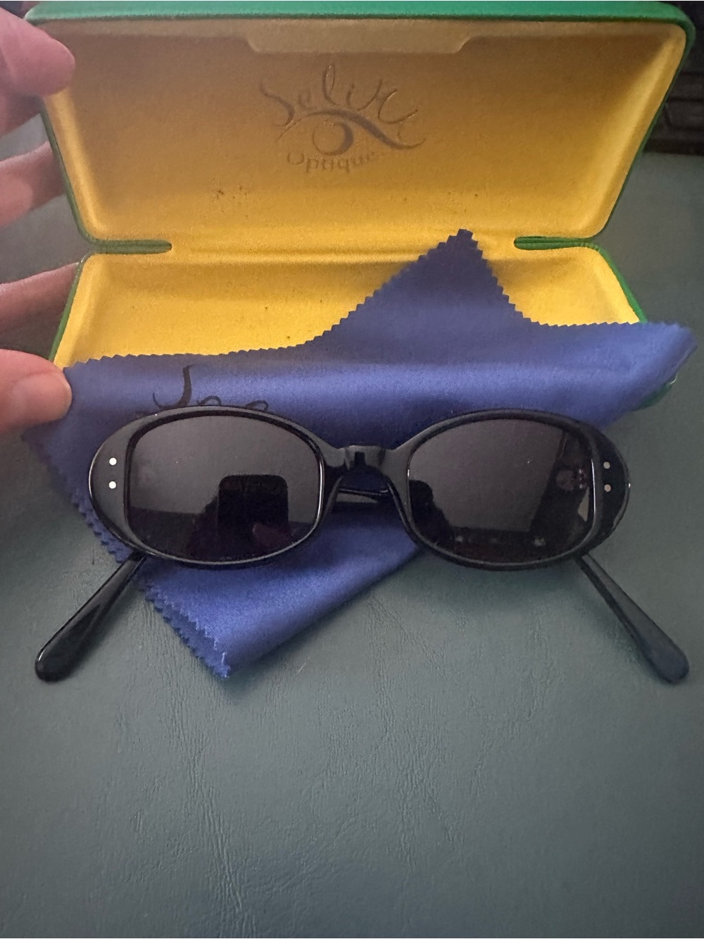 Selima Optique Aldo Black Oval Women's Sunglasses Authentic